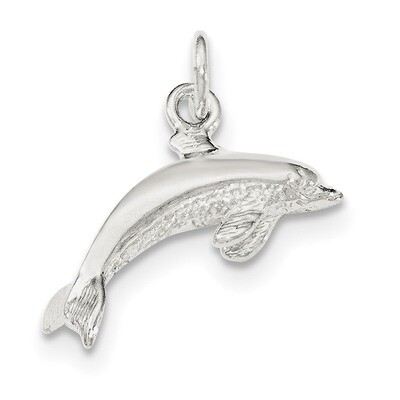 Dolphin Pendant Sterling Silver Polished QC8712, MPN: QC8712, 191101360008