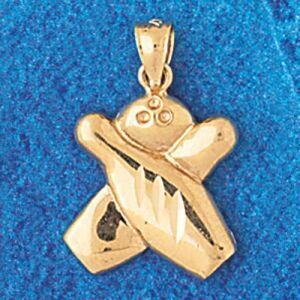 Dazzlers Jewelry Bowling Pendant Necklace Charm Bracelet in Yellow, White or Rose Gold 3269, MPN: D…