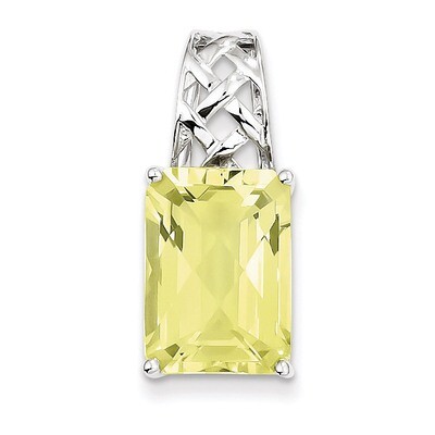 Sterling Silver Lemon Quartz Pendant QP2917LQ