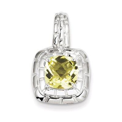 Sterling Silver Lemon Quartz Pendant QP2939LQ
