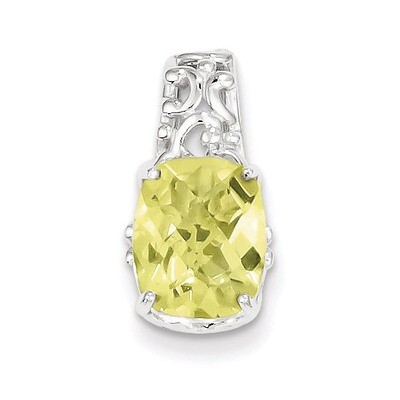 Sterling Silver Lemon Quartz Pendant QP2948LQ