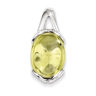 Sterling Silver Lemon Quartz Pendant QP2911LQ