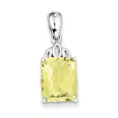 Lemon Quartz Pendant Sterling Silver QP2908LQ, MPN: QP2908LQ, 883957022437