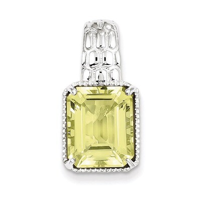 Sterling Silver Lemon Quartz Pendant QP2949LQ