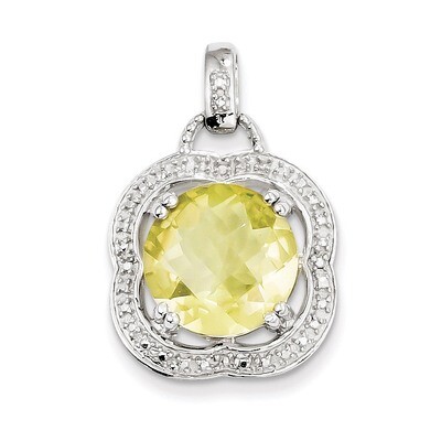 Lemon Quartz Pendant Sterling Silver QP2930LQ, MPN: QP2930LQ, 883957035789