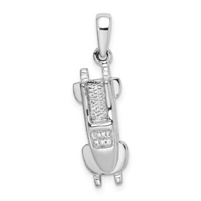 3D Lake Placid Bobsled Pendant Sterling Silver Polished QC10107, MPN: QC10107, 637218161362