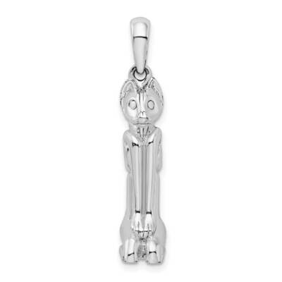 3D Marco Island Cat Pendant Sterling Silver Polished QC10048, MPN: QC10048, 637218159000