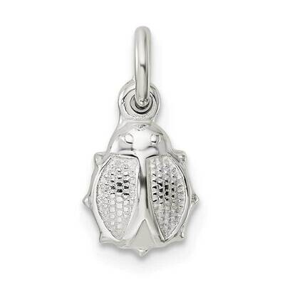 Puffed Ladybug Charm Sterling Silver QP5646, MPN: QP5646,