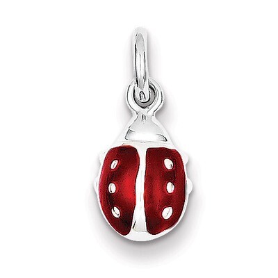 Enameled Red Ladybug Sterling Silver QC4057, MPN: QC4057, 883957478999