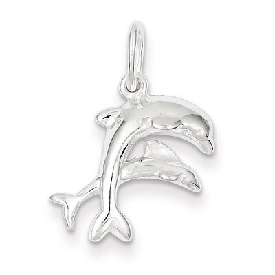 Dolphins Charm Sterling Silver QC2041, MPN: QC2041, 883957532325
