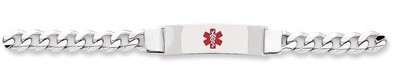 8 Inch Medical ID Curb Link Bracelet Sterling Silver XSM38-8, MPN: XSM38-8, 883957274034