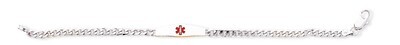 8 Inch Medical ID Bracelet Curb Link Sterling Silver XSM5-8, MPN: XSM5-8, 883957274621