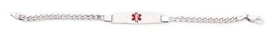 8 Inch Medical ID Curb Link Bracelet Sterling Silver XSM45-8, MPN: XSM45-8, 883957274331
