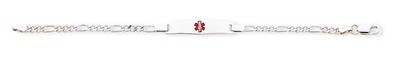 7 Inch Medical ID Figaro Link Bracelet Sterling Silver XSM43-7, MPN: XSM43-7, 883957274249