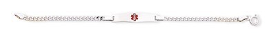 8 Inch Medical ID Curb Link Bracelet Sterling Silver XSM42-8, MPN: XSM42-8, 883957274218