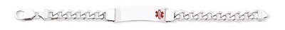 8 Inch Medical ID Curb Link Bracelet Sterling Silver XSM34-8, MPN: XSM34-8, 883957273853