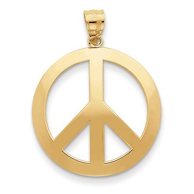 Peace Sign Pendant 14k Gold C4171, MPN: C4171, 886774617213