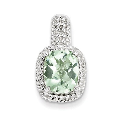 Green Quartz Pendant Sterling Silver QP2950AG, MPN: QP2950AG, 883957358178
