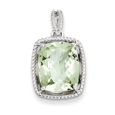 Green Quartz Pendant Sterling Silver QP2915AG, MPN: QP2915AG, 883957490694