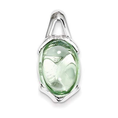 Green Quartz Pendant Sterling Silver QP2911AG, MPN: QP2911AG, 883957010076