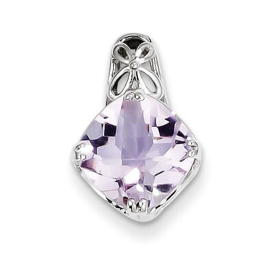 Pink Quartz Pendant Sterling Silver QP2931PQ, MPN: QP2931PQ, 883957005621