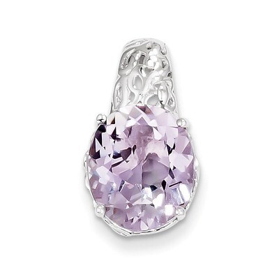 Pink Quartz Pendant Sterling Silver QP2945PQ, MPN: QP2945PQ, 883957014791