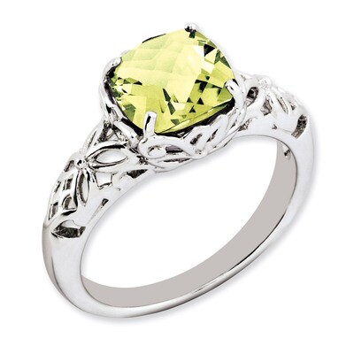 Lemon Quartz Ring Sterling Silver QR3180LQ, MPN: QR3180LQ, 883957404394