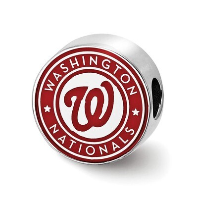 Washington Nationals Enameled Bead Sterling Silver SS500NAT, MPN: SS500NAT, 634401358219