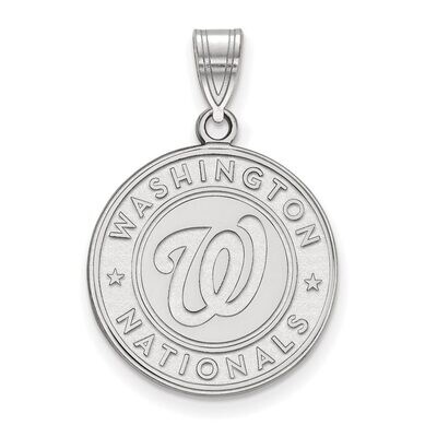 Washington Nationals Large Pendant Sterling Silver SS003NAT, MPN: SS003NAT, 886774623931