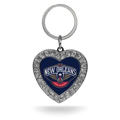 NBA New Orleans Pelicans Rhinestone Heart Key Ring GC7918, MPN: GC7918, 94746939854