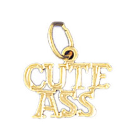 Dazzlers Jewelry Cute Ass Pendant Necklace Charm Bracelet in Yellow, White or Rose Gold 10639, MPN:…
