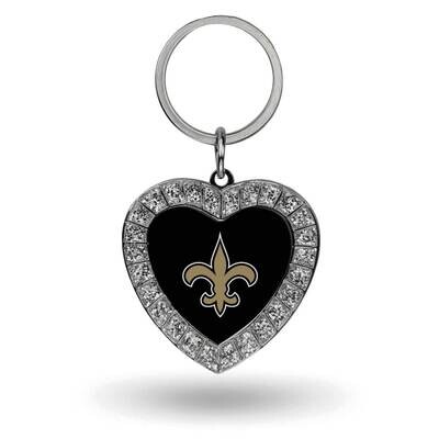 NFL New Orleans Saints Rhinestone Heart Key Ring GC7951, MPN: GC7951, 94746940317
