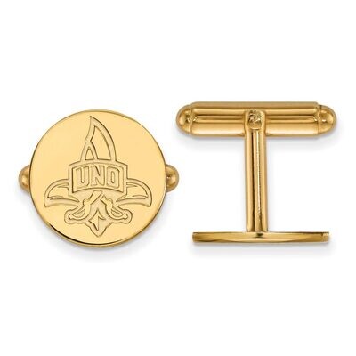 University of New Orleans Cufflinks Gold-plated Silver GP008UNO, MPN: GP008UNO, 886774908304
