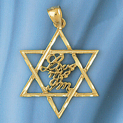 Dazzlers Jewelry Star of David Pendant Necklace Charm Bracelet in Yellow, White or Rose Gold 9219, …