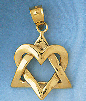 Dazzlers Jewelry Star of David Pendant Necklace Charm Bracelet in Yellow, White or Rose Gold 9218, …
