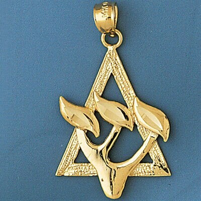 Dazzlers Jewelry Star of David Pendant Necklace Charm Bracelet in Yellow, White or Rose Gold 9216, …