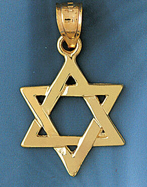 Dazzlers Jewelry Star of David Pendant Necklace Charm Bracelet in Yellow, White or Rose Gold 9210, …