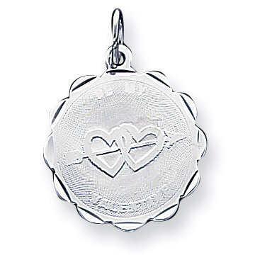 Be My Valentine Disc Charm Sterling Silver QC2262