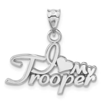 Polished I Heart My Trooper Pendant Sterling Silver PBS003PNSS, MPN: PBS003PNSS, 810680027071