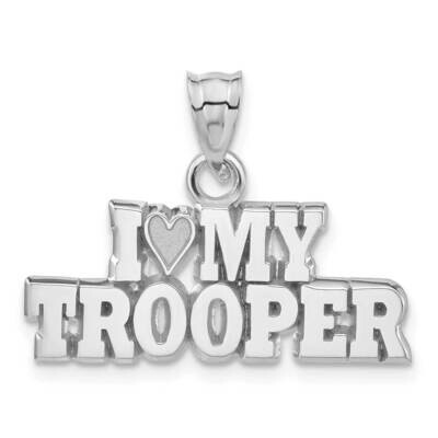 Polished I Heart My Trooper Pendant Sterling Silver PBS006PNSS, MPN: PBS006PNSS, 810680027163