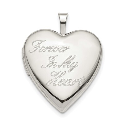 20mm FOREVER IN MY HEART Heart Locket Sterling Silver QLS805, MPN: QLS805, 886774126364