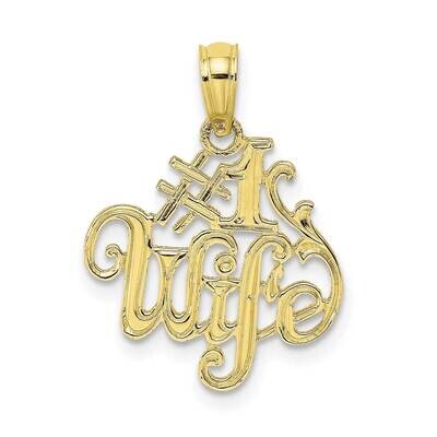 #1 Wife Pendant 10k Gold 10D3969, MPN: 10D3969,