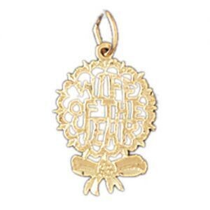 Dazzlers Jewelry Number One Wife Pendant Necklace Charm Bracelet in Yellow, White or Rose Gold 1009…