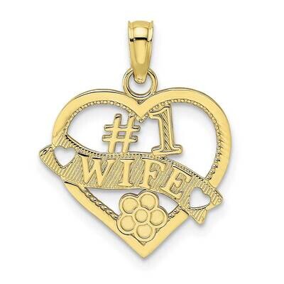 #1 Wife Heart Pendant 10k Gold 10K2687, MPN: 10K2687,