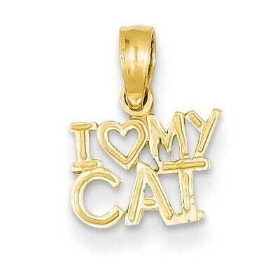 I Heart My Cat Pendant 14k Gold D4233, MPN: D4233, 637218027972