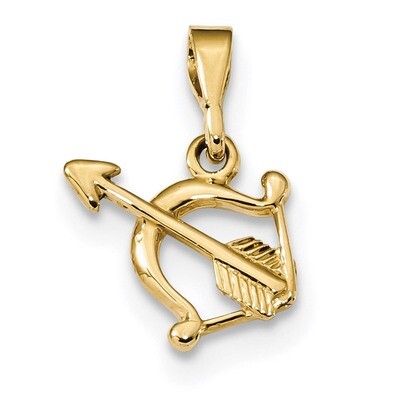 Bow &amp; Arrow Pendant 14k Gold Polished K5874, MPN: K5874, 196904085431