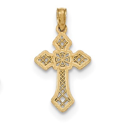 Cross with lace Center &amp; Arrow Tips Pendant 14k Gold Polished K5457, MPN: K5457, 637218052073