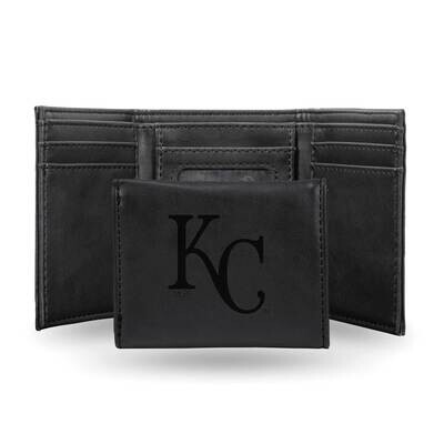 MLB Kansas City Royals Black Faux Leather Trifold Wallet GC7646, MPN: GC7646, 767345898302