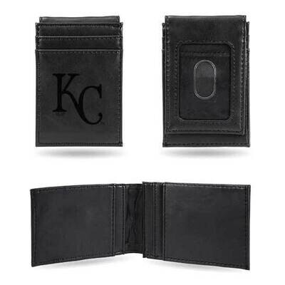 MLB Kansas City Royals Black Faux Leather Front Pocket Wallet GC7400, MPN: GC7400, 767345894632