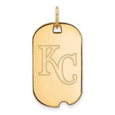 MLB Kansas City Royals Small Dog Tag Gold-plated Sterling Silver GP021ROY, MPN: GP021ROY, 883957895…